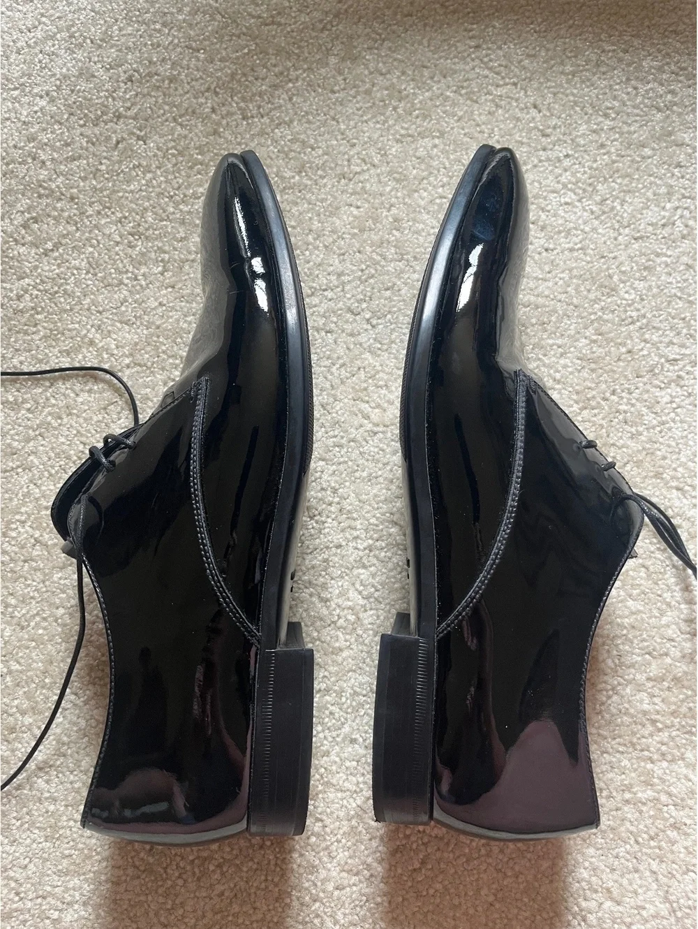 Giorgio Armani Black Patent Leather Dress Shoes